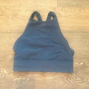 Lululemon Blue Energy Bra High-neck Longline